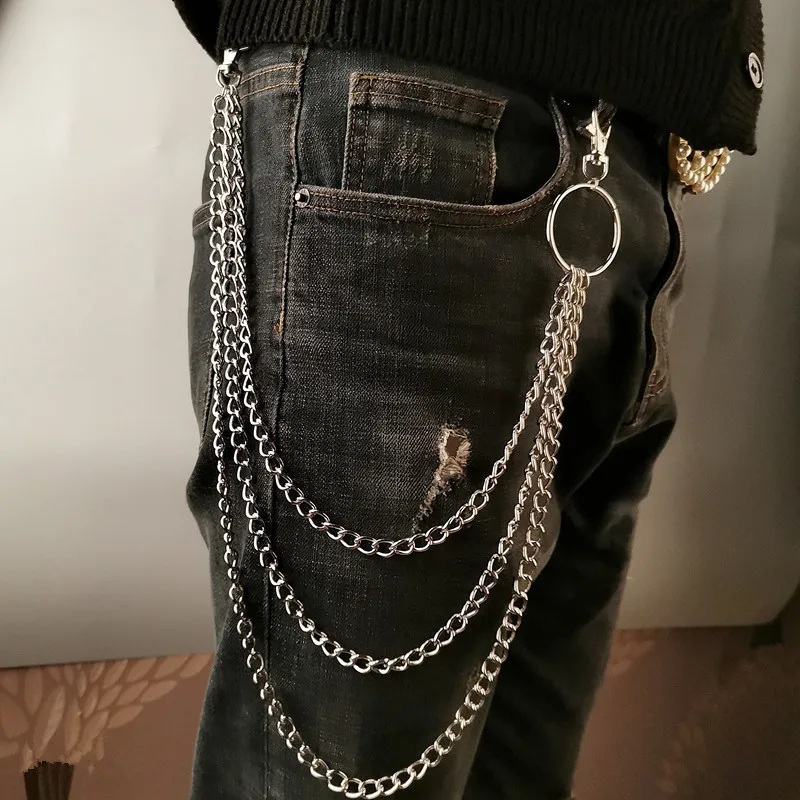 Body Jewelry Waist Chains - Metalowy pasek z łańcuchem, punkowy haczyk,