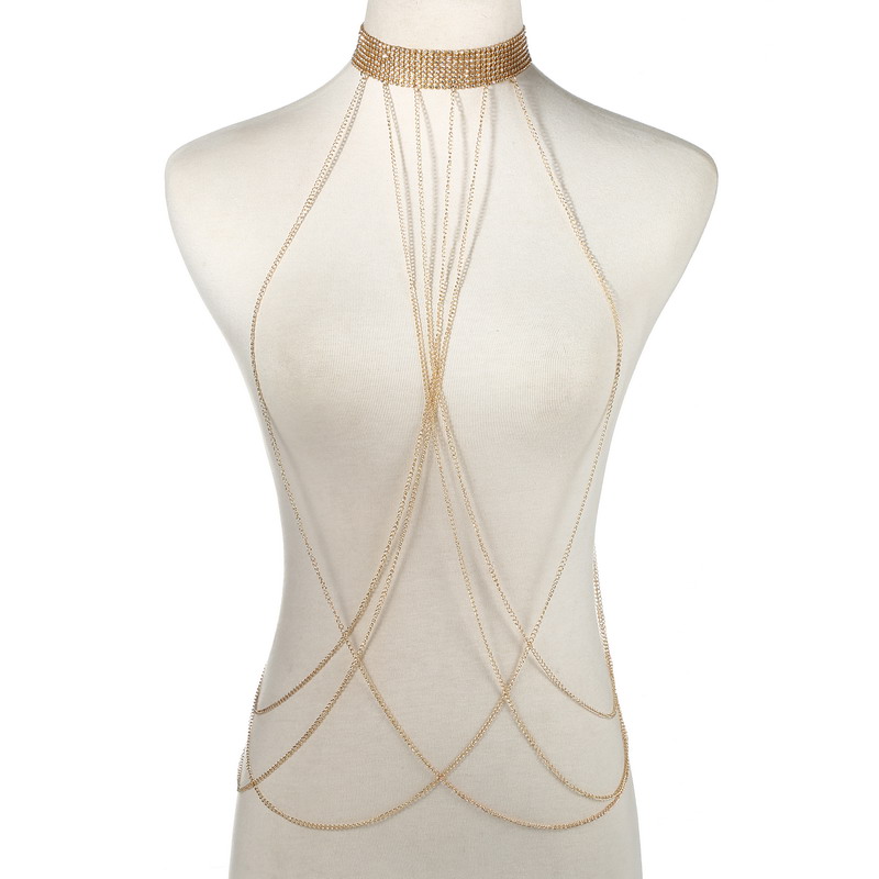 Body Jewelry Waist Chains - Łańcuszek do ciała w kolorze złotym