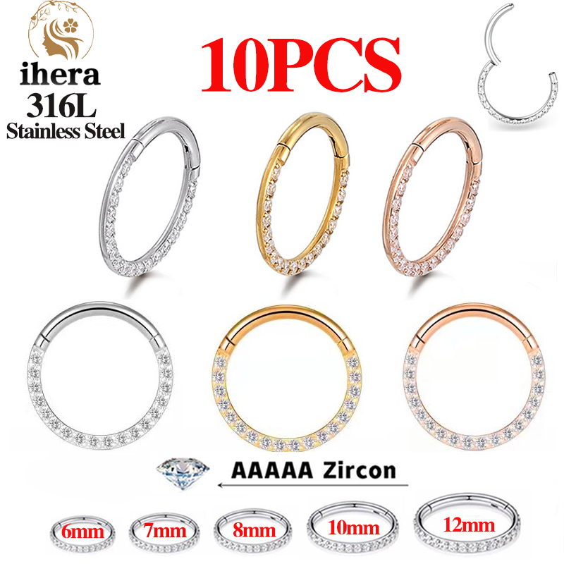 Body Jewelry Hoops - 1/10 SZT. Pierścienie do nosa ze