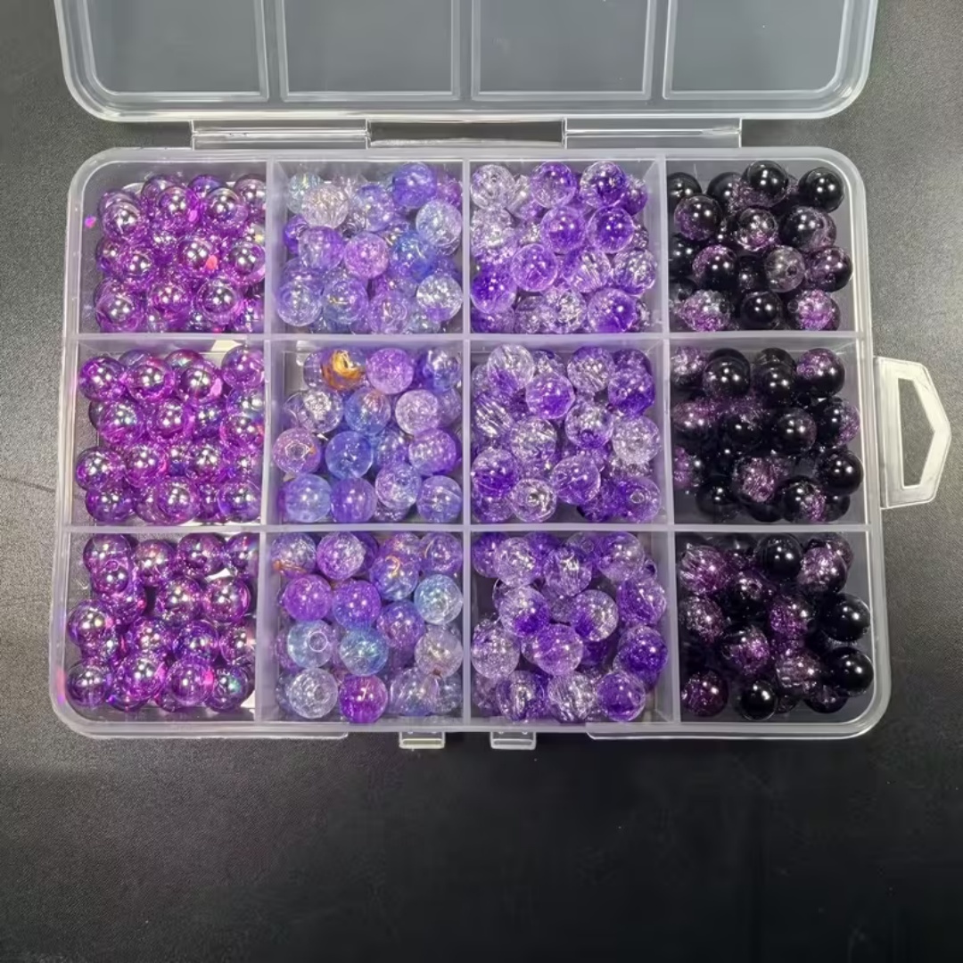 Body Jewelry Organizer - Seria Czarno-Fioletowa 8mm, Ciemny Urok Demona,