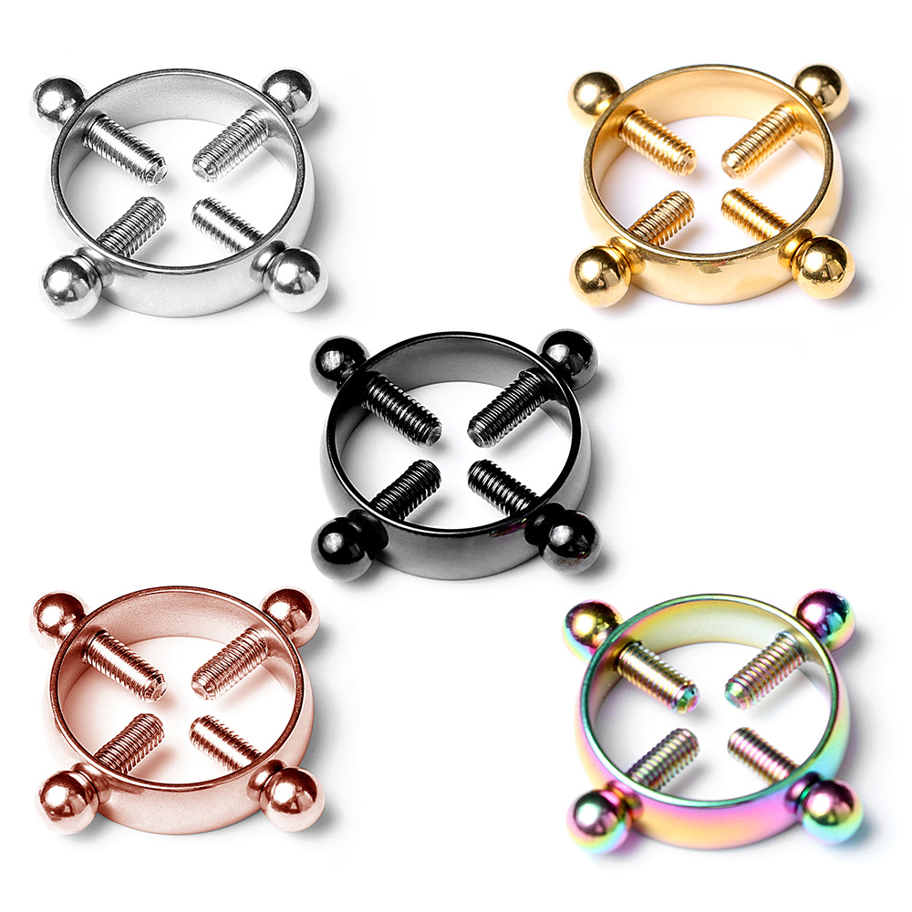 Body Jewelry Hoops - 1 para ze stali nierdzewnej krzyżowych