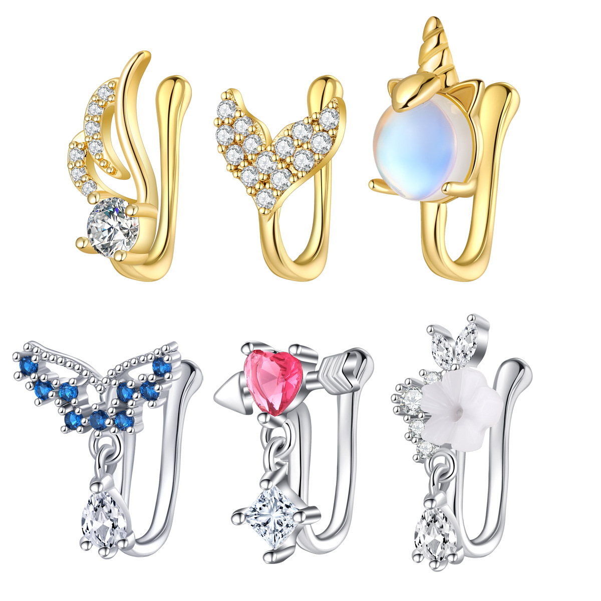 Body Jewelry Hoops - Biżuteria do sztucznego przekłuwania nosa, wysokiej