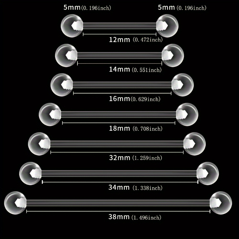 Body Jewelry In Store - JKC Store 10 sztuk zestaw sztangi