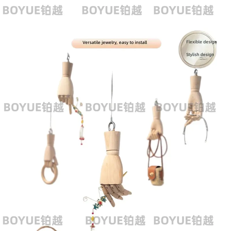 Body Jewelry In Store - Stojak na pierścionki z litego drewna