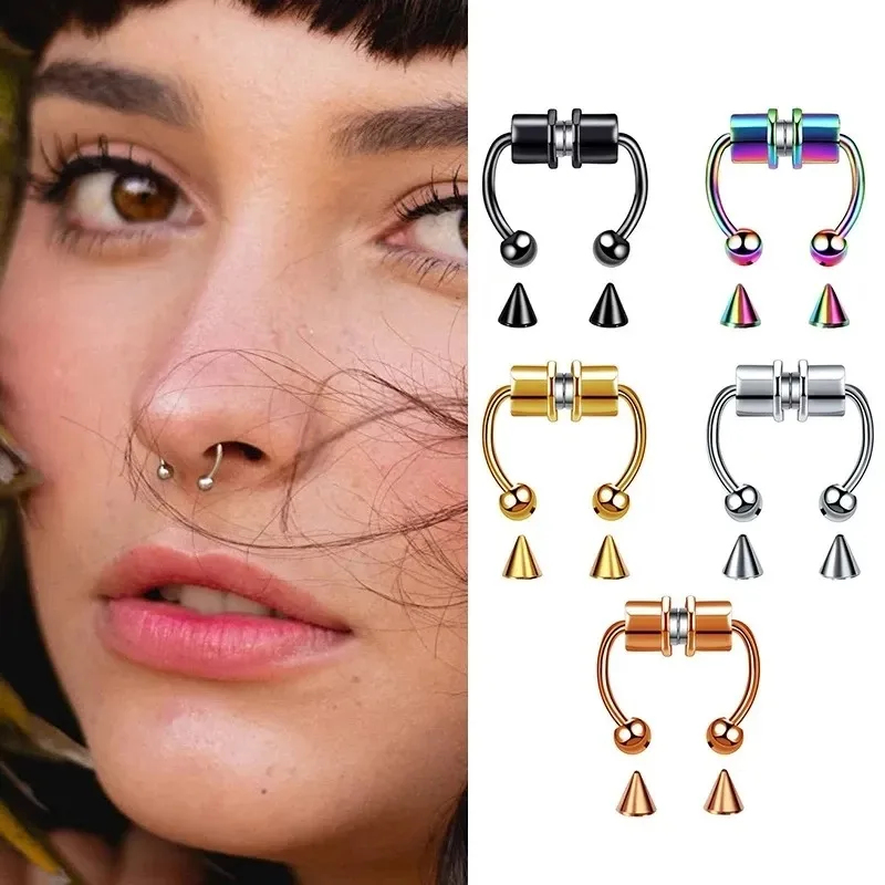 1/2/3 szt. Sztuczne magnetyczn – Body Jewelry Hoops recenzja i cena