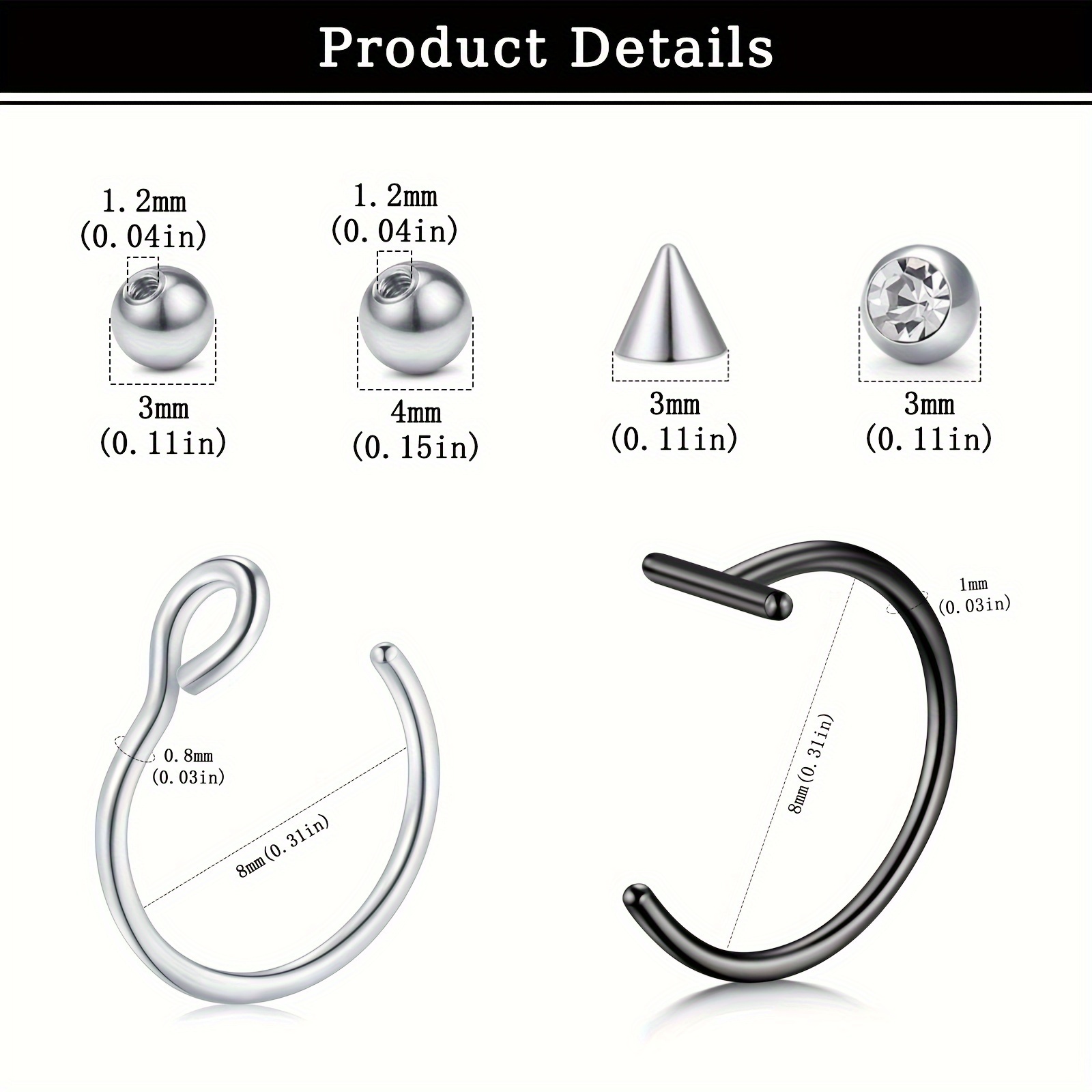 Sztuczne piercingi, sztuczny k – Body Jewelry Hoops recenzja i cena