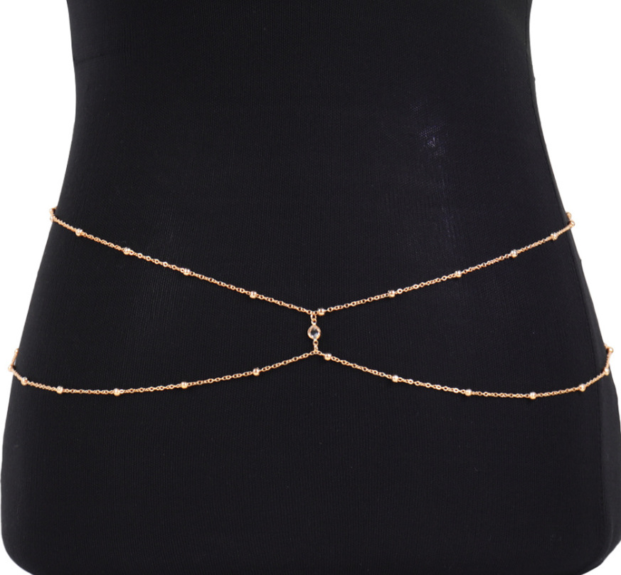 Clear Rhinestone Beaded Belly  – Body Jewelry For Sale recenzja i cena
