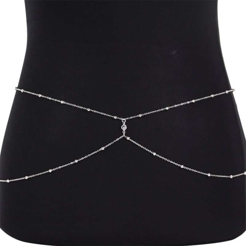 Clear Rhinestone Beaded Belly  – Body Jewelry For Sale recenzja i cena