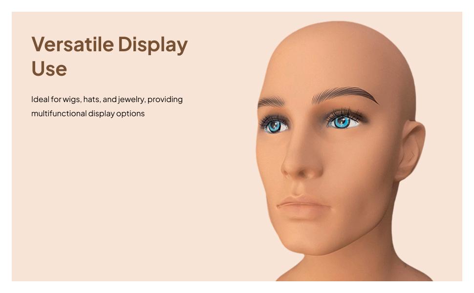 Męska głowa manekina, profesjo – Body Jewelry Display Ideas recenzja i cena